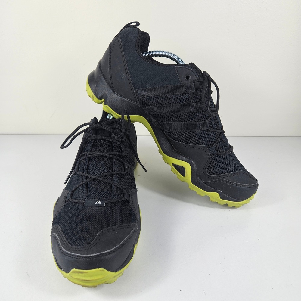 Adidas Terrex AX2R Mens 10.5 Black Yellow Trail Running Hiking Shoes Sneakers